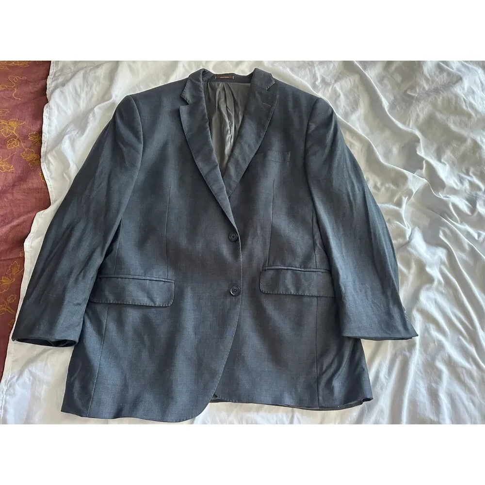Peter Millar Men’s Gray 100% Wool Blazer Sport Coat 44R Made in Canada